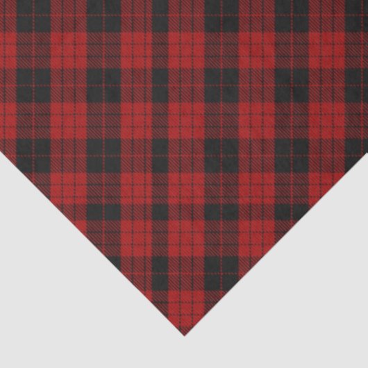 Geruite kerst rode buffel geruit tissuepapier (Detail)