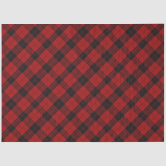 Geruite kerst rode buffel geruit tissuepapier (Voorkant)