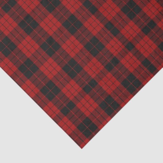 Geruite kerst rode buffel geruit tissuepapier (Detail)