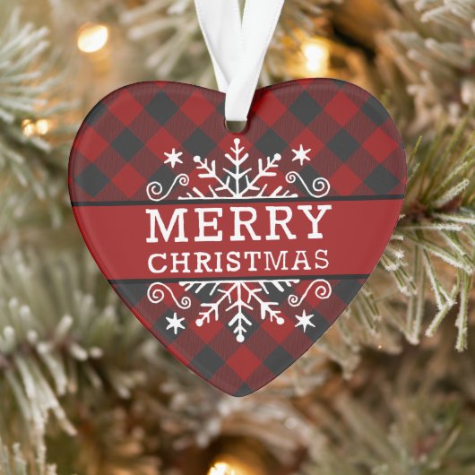 Geruite Kerst sneeuwvlok  Ornament (Boom)