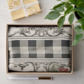 Geruite kerstbloemen tissuepapier (Geschenk)