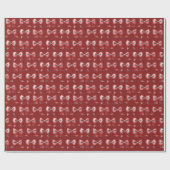 Geruite kerstboog cadeaupapier (Vlak)