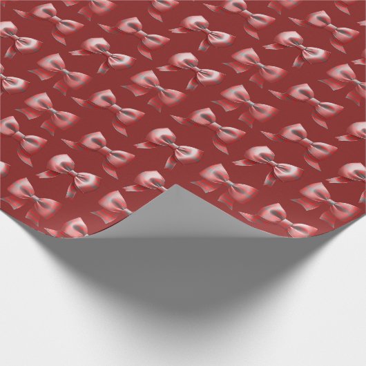 Geruite kerstboog cadeaupapier (Hoek)