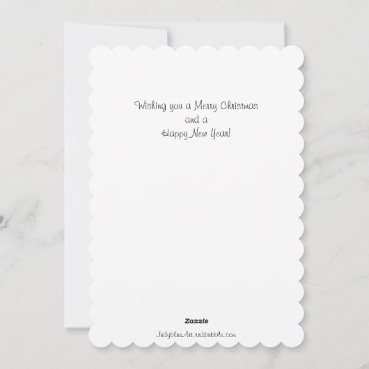 Geruite kerstboom Flat Holiday Kaart (Achterkant)