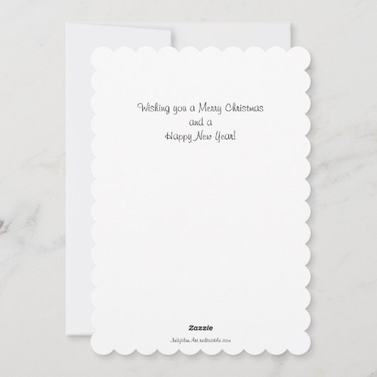 Geruite kerstboom Flat Holiday Kaart (Achterkant)