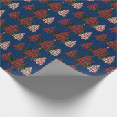 geruite kerstboom inpakpapier (Hoek)