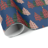 geruite kerstboom inpakpapier (Rol Hoek)