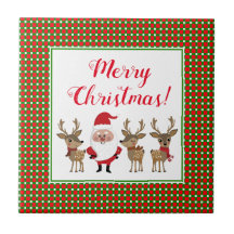 Geruite Kerstmis Custom Kerstman Rendier