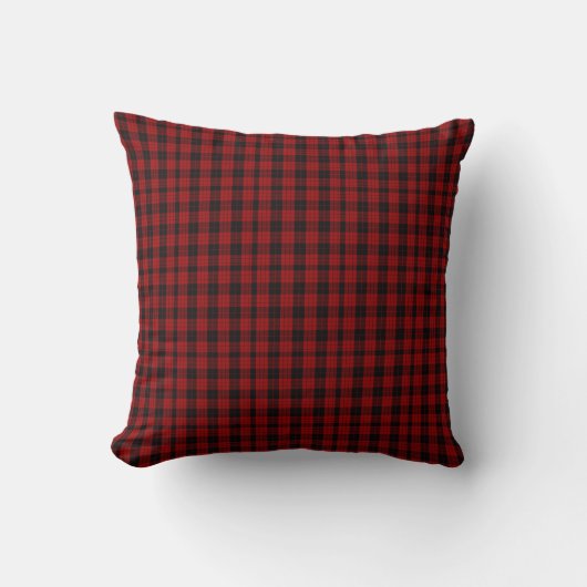 Geruite Kerstmis Rood Buffalo Plaid Kussen (Voorkant)
