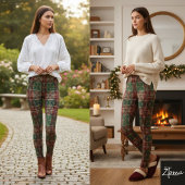 Geruite Kerstmis Rood Groen Traditioneel Leggings