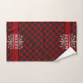 Geruite Kerstmis sneeuwvlok  Bad Handdoek (Handdoek)