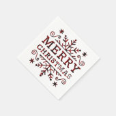Geruite Kerstmis sneeuwvlok Servet (Hoek)
