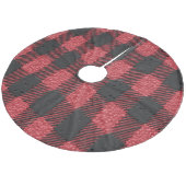 Geruite Kerstrok Fleece Kerstboom Rok (Gekanteld)