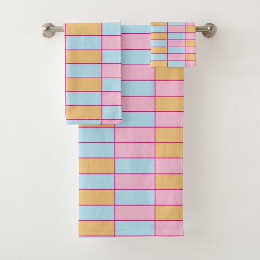 Geruite kleurrijke geruit bad handdoek (Insitu)