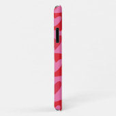 Geruite kromgetrokken roze en rode harten aangepas Case-Mate iPhone case (Achterkant/rechts)