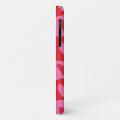 Geruite kromgetrokken roze en rode harten aangepas Case-Mate iPhone case (Achterkant/links)
