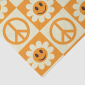 Geruite lachende bloemen en vredesborden Sinaasapp Tissuepapier (Detail)