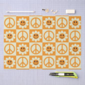 Geruite lachende bloemen en vredesborden Sinaasapp Tissuepapier (Craft)