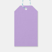 Geruite lavendel en zwart cadeaulabel (Achterkant)