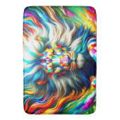 geruite leeuw badmat (Voorkant Verticaal)