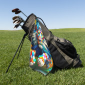 geruite leeuw golfhanddoek (Groen)