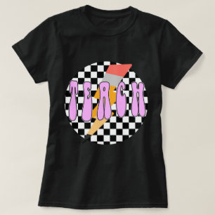 Geruite lerarenshirt, retro potlood leraren shirt, t-shirt