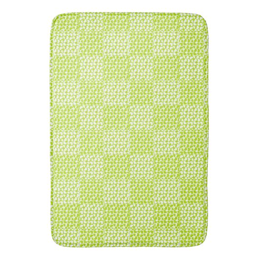 Geruite Liefde in Lime Groen en Wit Badmat (Voorkant Verticaal)