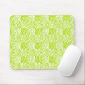 Geruite Liefde in Lime Groen en Wit Muismat (Met muis)