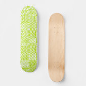 Geruite Liefde in Lime Groen en Wit Persoonlijk Skateboard (Voorkant)