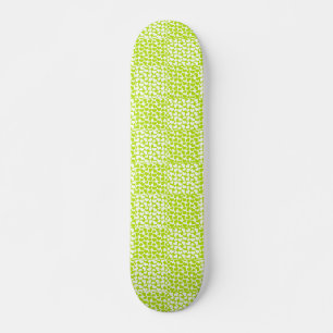 Geruite Liefde in Lime Groen en Wit Persoonlijk Skateboard