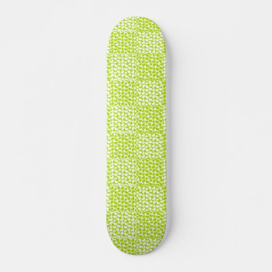 Geruite Liefde in Lime Groen en Wit Persoonlijk Skateboard (Voorkant)