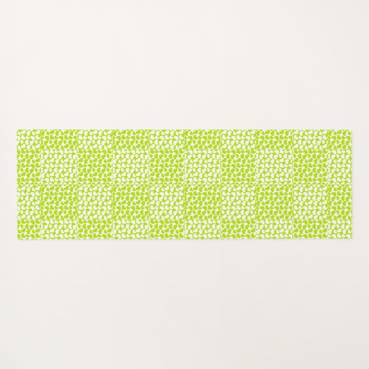 Geruite Liefde in Lime Groen en Wit Yogamat (Achterkant (horizontaal))