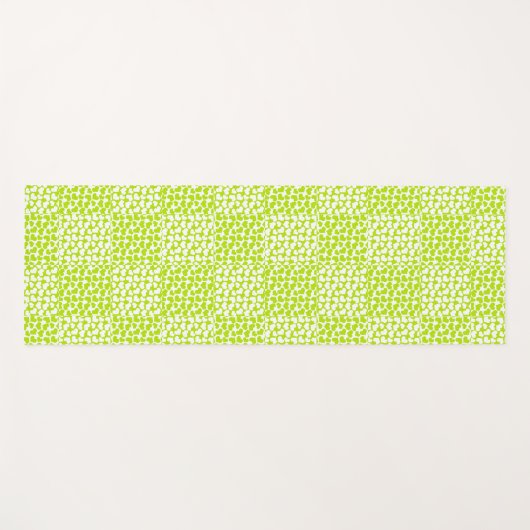 Geruite Liefde in Lime Groen en Wit Yogamat (Voorkant (horizontaal))