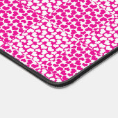 Geruite Liefde in Magenta en Wit Bureaumat (Hoek)