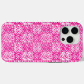 Geruite Liefde in Magenta en Wit Case-Mate iPhone Case (Achterkant (horizontaal))