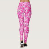 Geruite Liefde in Magenta en Wit Leggings (Achterkant)
