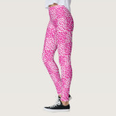Geruite Liefde in Magenta en Wit Leggings (Links)
