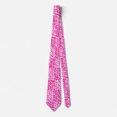 Geruite Liefde in Magenta en Wit Stropdas (Voorkant)