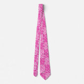 Geruite Liefde in Magenta en Wit Stropdas (Achterkant)