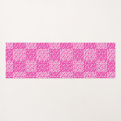 Geruite Liefde in Magenta en Wit Yogamat (Achterkant (horizontaal))