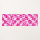 Geruite Liefde in Magenta en Wit Yogamat (Voorkant (horizontaal))