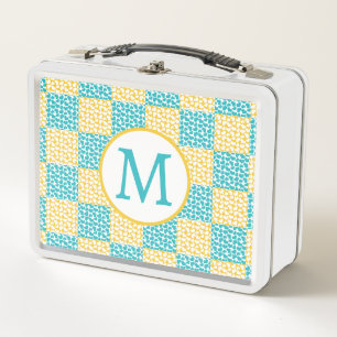 Geruite Liefde in Turquoise, Geel en Wit