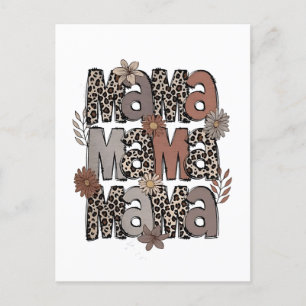 Geruite Luipaard Race Grappig Mama Race Mama Feestdagenkaart