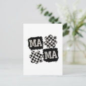 Geruite Mama Moederdag Mama To Be Briefkaart (Staand voorkant)