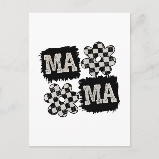 Geruite Mama Moederdag Mama To Be Briefkaart (Voorkant)