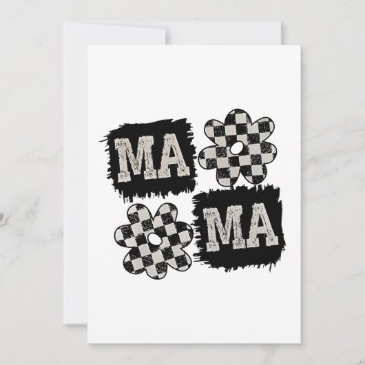 Geruite Mama Moederdag Wordt Moeder Feestdagenkaart (Voorkant)