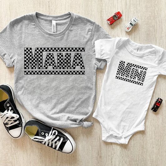 Geruite Mama Tshirt - Match met je Mini
