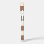 Geruite Mocha Mousse Bruin Wit Girly Schattige Case-Mate iPhone Case (Achterkant / Links)
