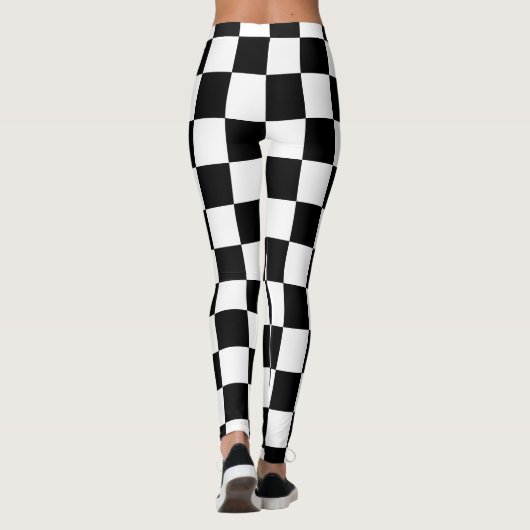 geruite moderne vormen leggings (Achterkant)