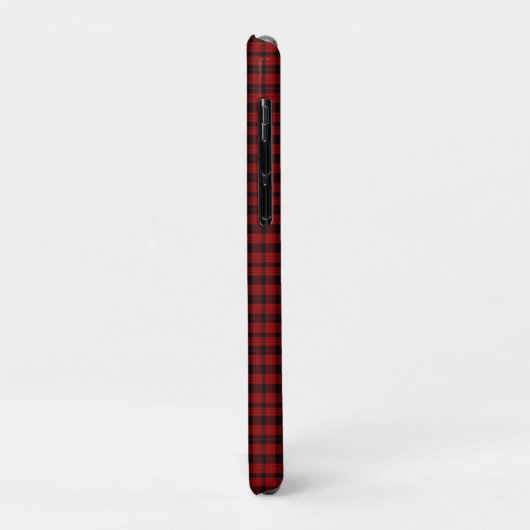 Geruite Monogram Kerst Rode Buffel Plaid Case-Mate iPhone Case (Achterkant/links)